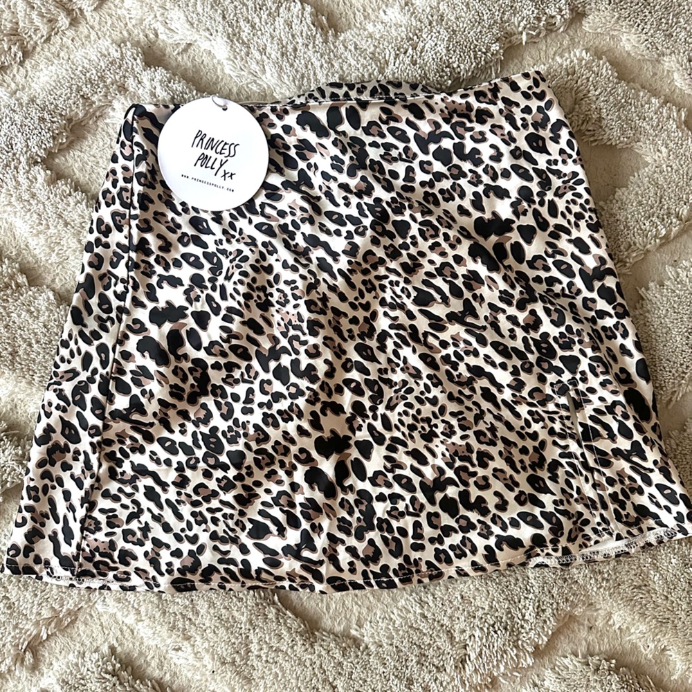 NWT Princess Polly Cheetah Print Mini Skirt